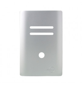 Placa p/ 2 Interruptores + furo 4x2 - Novara Prata